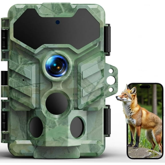 CAMPARK WiFi Trail Camera 32MP 1080P Game Hunting Deer Camera with Infrared Night Vision Waterproof 130° Wide Angle Trail Cam for Wildlife Monitoring