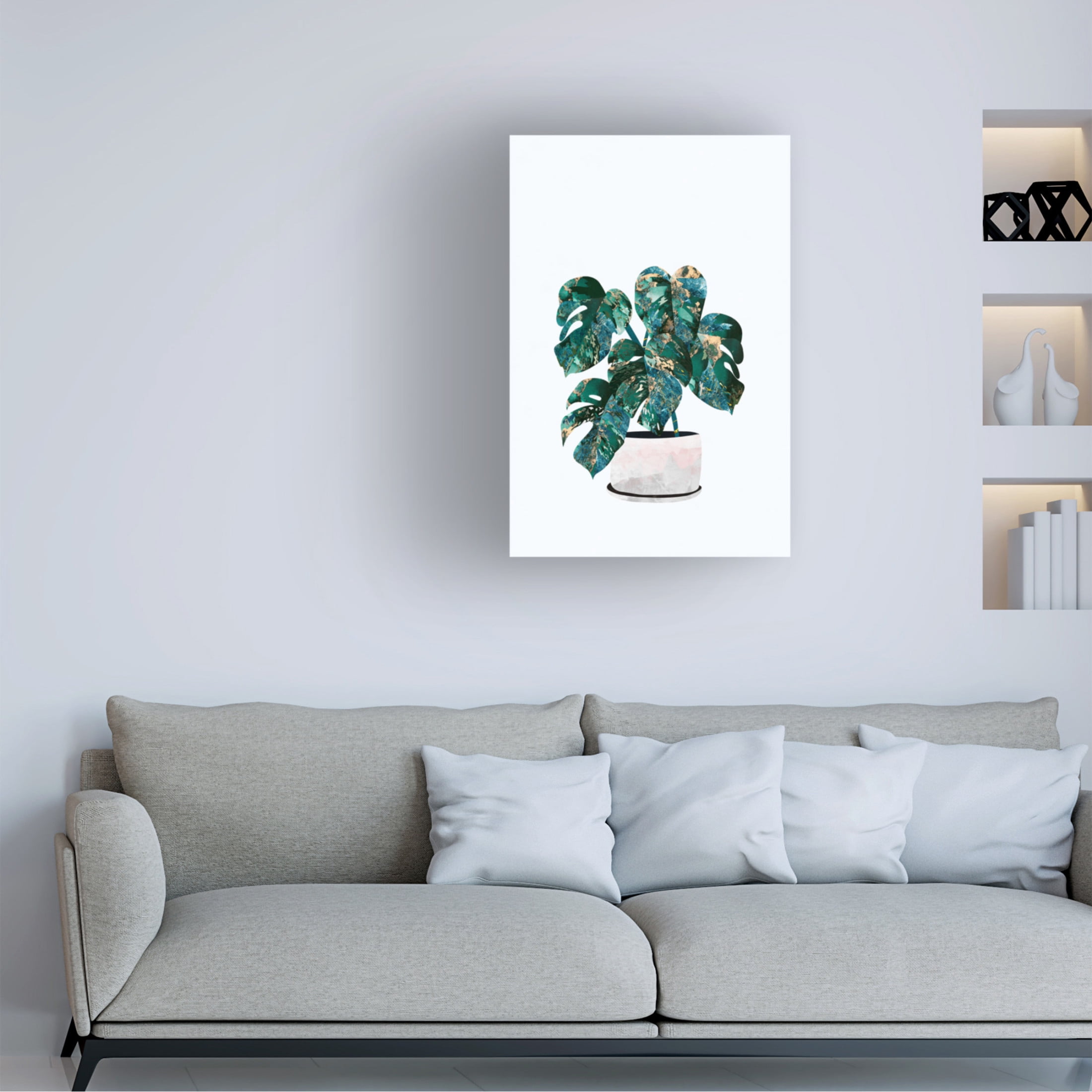 Trademark Fine Art Sarah Manovski Monstera house plant Canvas Wall Art