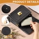 thumbnail image 5 of Billetera de cuero tarjetero para tarjetas de crédito billetera minimalista para mujeres y hombres regalo en cumpleaños Acción de Gracias negro, 5 of 7