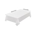 thumbnail image 3 of Linnome Rectangle Tablecloth Plastic Fiber 4 Colors Available 72x54 Inches Washable for Home Pub Restaurant White, 3 of 6