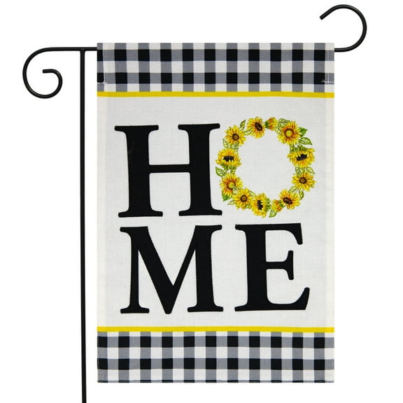 Briarwood Lane Sunflower Wreath Everyday Burlap Garden Flag