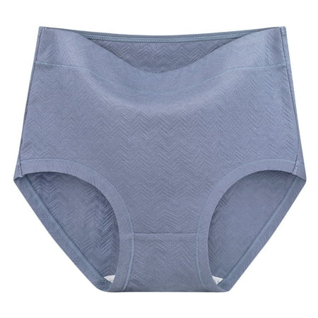 Scyoekwg Women s Cotton Underwear High Waisted Underwear Ladies Underpants Hipster Panties Lace Stretchy Comfort Solid Color Briefs(Blue XL)