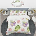 thumbnail image 2 of Designart 'Green Cactus Pattern' Mid-Century Modern Duvet Cover Set, 2 of 4