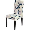 thumbnail image 3 of Chair Covers for Dining Room Set of 4,Stretch Kitchen Chair Slipcover 4 Pieces, Dining Chair Cover 4 Pack, Washable and Removable (Abstract Floral), 3 of 5