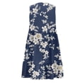 thumbnail image 4 of WTOBBY Women's Casual Fashion Breathable V-Neck Vest with Pockets Floral Holiday Dress, Summer Style with Lightweight Fabric, Comfortable and Flowy for Vacation Wear,Navy 2XL, 4 of 4