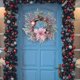 thumbnail image 3 of Corona navideña, corona navideña, decoración de inauguración de la casa, corona navideña para puerta de entrada, guirnalda navideña para balcón/chimen 50cm, 3 of 5
