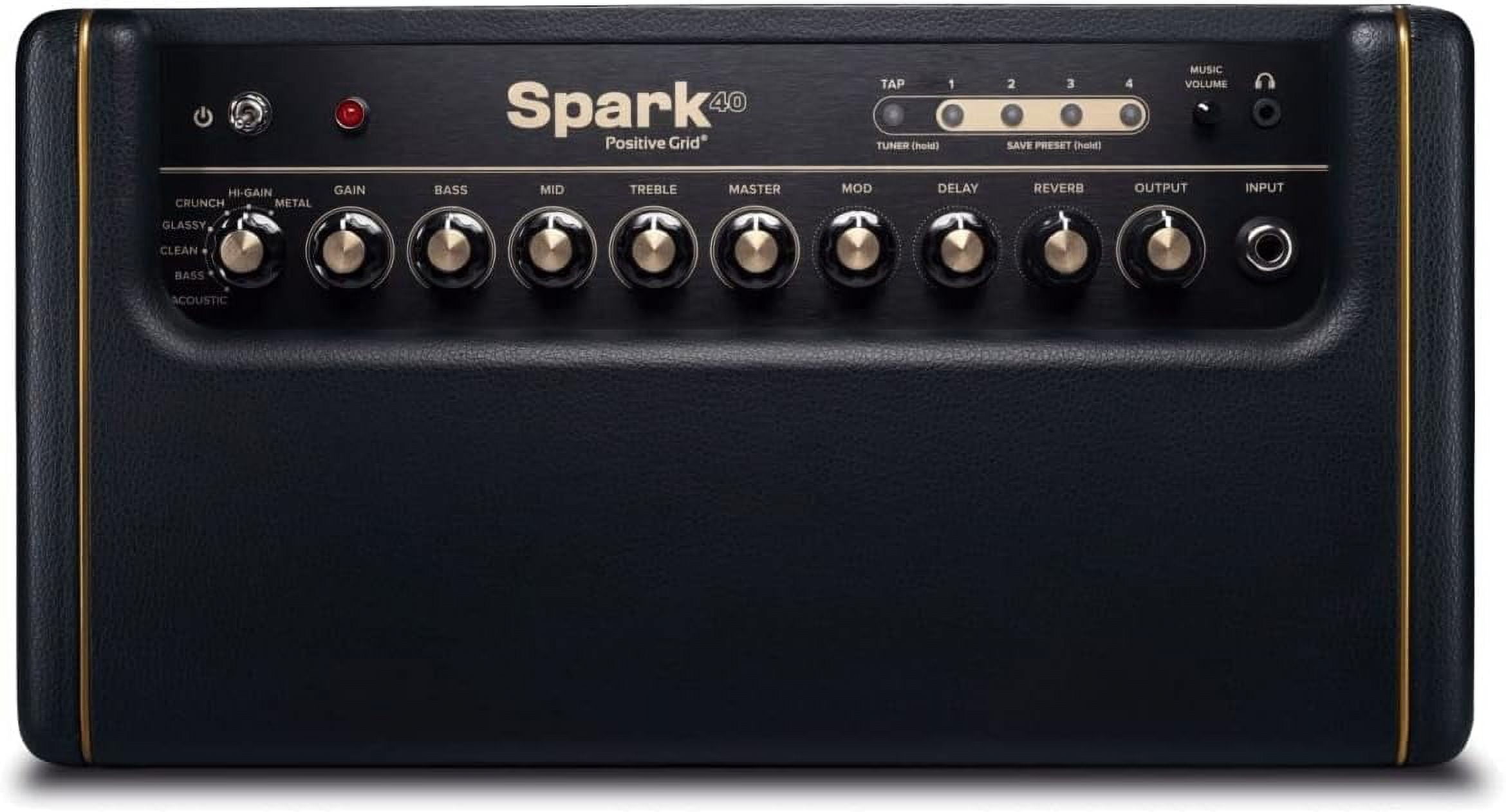 Positive Grid Spark Guitar Amplifier Electric, Bass and Acoustic Guitar 40-Watt Combo Practice Amp with Spark Mobile App (Pearl)