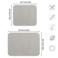 thumbnail image 3 of Grey Dish Drying Mat 18x24 Absorbent Microfiber Draining Rack Pad for Kitchen Counter Sink, 3 of 8