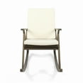 thumbnail image 6 of GDF Studio Ridgewood Outdoor Acacia Wood Rocking Chairs with Cushion, Set of 2, Gray and Cream, 6 of 6