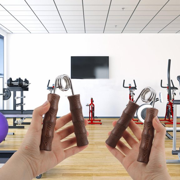 Raindrops 28Pairs Brown Hand Grip Trainer for Men and Women with Skid-Proof Handle