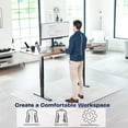thumbnail image 2 of VIVO Black Electric Standing Height Adjustable Desk Frame, Dual Motor Ergonomic, 2 of 8