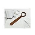 thumbnail image 5 of INSPIRE CHIC Men's Solid Color Formal Casual Party Wedding Self Tied Neckties Brown, 5 of 5