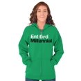 thumbnail image 3 of Entitled Millennial Funny Sarcastic Zip Up Hoodie Men's Women's Brisco Brands M, 3 of 6
