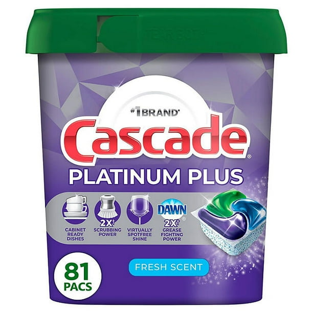cascade platinum plus actionpacs dishwasher detergent pods fresh