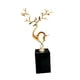 thumbnail image 5 of Figura de animal, estatua de ciervo, decoración, colección de de arte, artesanía, adorno de mesa con base para armario de interior, escritorio, Base de mármol L, 5 of 8