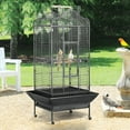 thumbnail image 3 of Renwick Extra Large Bird Cage with Rolling Stand, 3 Feeding Bowls and 2 Perches, Black, 3 of 7