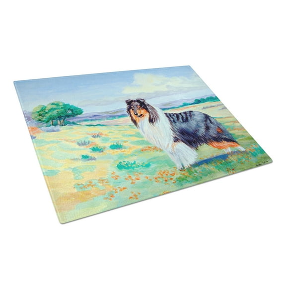 Carolines Treasures 7140LCB Collie Glass Cutting Board Large, 12H x 16W, multicolor