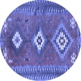 thumbnail image 1 of Ahgly Company Machine Washable Indoor Round Oriental Blue Traditional Area Rugs, 7' Round, 1 of 4