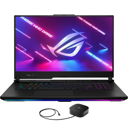 ASUS ROG Strix SCAR-17 G733 Gaming/Entertainment Laptop (AMD Ryzen 9 7945HX 16-Core, 17.3in 240Hz 2K Quad HD (2560x1440), GeForce RTX 4080, Win 10 Pro) with G2 Universal Dock