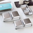 thumbnail image 4 of HQREA 2Pcs Stainless Steel Lunch Box & 2 Compartments, Transparent lid for Camping, 4 of 8