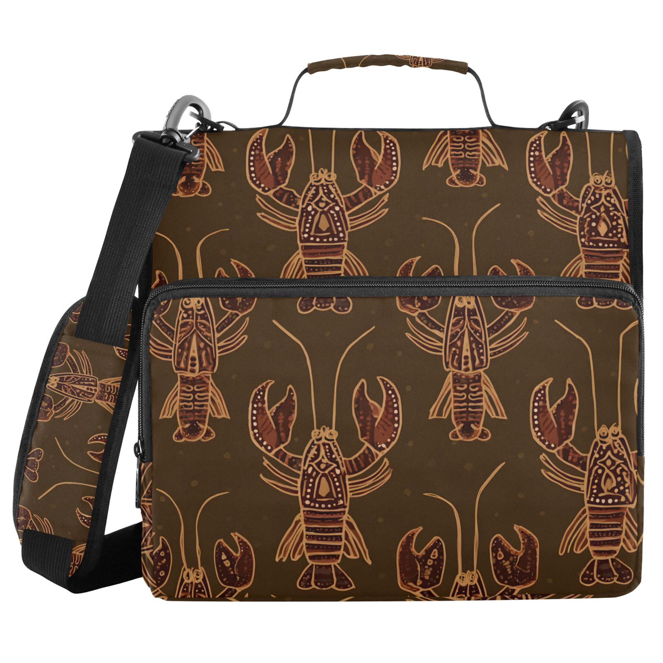 ALAZA Zipper Binder Cool Lobster 3 Ring Trapper Keeper File Folder Organizer Bag