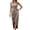 O273 Khaki, variant on Angala Women Dresses V Neck Maxi Dresses Solid Sleeveless Slim Fit Slit Elegant Fashion Party Wear Casual Lady Dresses Size L Black
