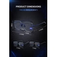 thumbnail image 5 of 3 Pack Clear Rimless Readers for Men Women Square Metal Frame Glasses Home Office Computer, 5 of 9
