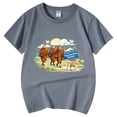 thumbnail image 4 of YUEHUA Kids' Walk for Peace Alaska Vintage T-Shirt, Boys' Casual Short Sleeve Tee, Retro Scenic Graphic Print Top for Travel, 4 of 5