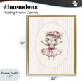 thumbnail image 4 of Stupell Industries Cottage Nursery Ballerina Cat Striped Gold Floating Frame Canvas Art, 25 x 31, by LSR Design Studio, 4 of 8