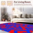 thumbnail image 2 of ODIKA 2'x3' Machine Washable Non-Slip Area Rug, Crimson & Indigo Contemporary Surface Motif High Traffic Rug with Pad, Red, 337658, 2 of 8