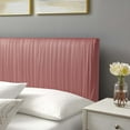 thumbnail image 5 of Platform Bed Frame, Queen Size, Velvet, Pink, Modern Contemporary Urban Design, Bedroom Master Guest Suite, 5 of 10
