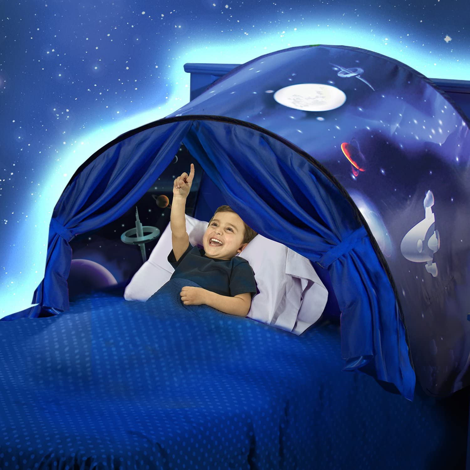 Fantsy Unicorn Magical Dream Tents Folding Play Bed Pop Up Tent+LED Light Gift U 