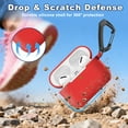 thumbnail image 5 of GALAPROX Compatible with AirPods Pro 3 Case with Keychain/Hand Strap, Pro 3rd Generation[2025] Silicone Protective Shockproof Headphone Cover Support Wireless Charging-Red, 5 of 6