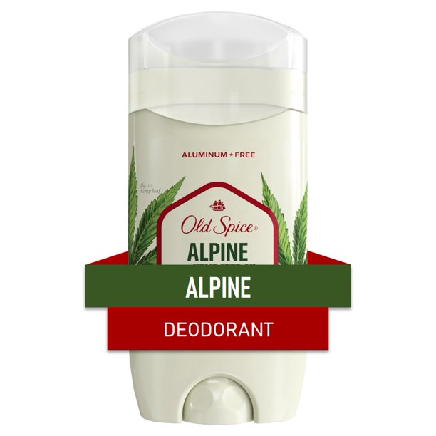 Old Spice Men's Deodorant Alpine with Hemp Oil, AluminumFree, 3 oz