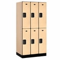 thumbnail image 6 of 12" Wide Double Tier Designer Wood Locker - 3 Wide - 6 Feet High - 21 Inches Deep - Gray, 6 of 7