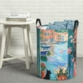thumbnail image 6 of Sikiie Coastal Cat By The Window Print Round Dirty Clothes Basket, Waterproof Standing Foldable Storage Basket, for Laundry Room, Bedroom, Bathroom Storage-Medium, 6 of 6