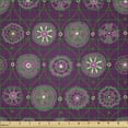 thumbnail image 2 of Ambesonne Oriental Fabric by the Yard Microfiber, Flourish Ornate, 2 Yards, Plum and Multicolor, 2 of 2