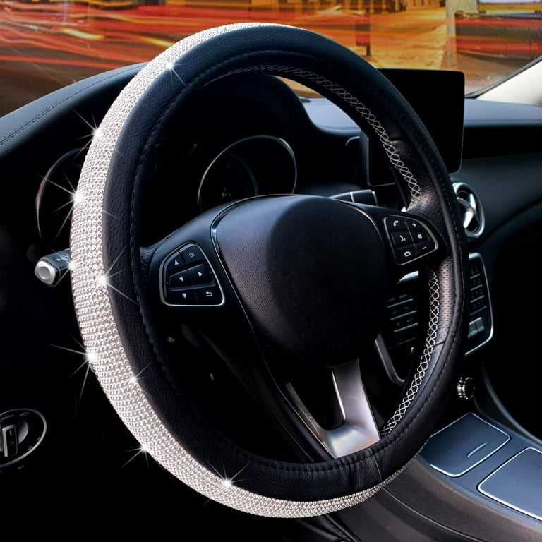 16 inch leather 2024 steering wheel cover