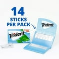 thumbnail image 3 of Trident Sugar Free Gum With Xylitol 14 Sticks - Mint Bliss [ 3 Pack ], 3 of 3