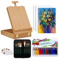 thumbnail image 1 of Art Set Miratuso Deluxe con caballete de mesa, 12 pinturas acrílicas, 1 of 8