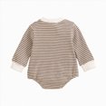 thumbnail image 3 of TOWED22 Unisex Baby Boy Girl Romper Waffle Onesie Clothes Long Sleeve Bubble Oversized Romper Bodysuit Top,Brown,3-6 M, 3 of 9