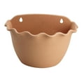 thumbnail image 3 of FashionCha Hanging Flower Pot Flower Holder Removable Hook Flower Pot Hanging Fence Planter Brown, 3 of 9