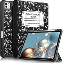 Fintie SlimShell Case for iPad Pro 11-inch (M5) 2025 / (M4) 2024 - Flexible Soft TPU Back Cover with Pencil Holder, Composition Book