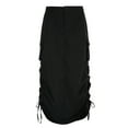 thumbnail image 4 of Fortune Women Long Cago Skirts Summer Adjustable Drawstring Loose Skirts, 4 of 8