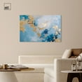 thumbnail image 3 of Deep Blue Gold Drift Canvas Blue Abstract Art by Art Remedy, Gallery Wrapped, 54" x 36", 3 of 7