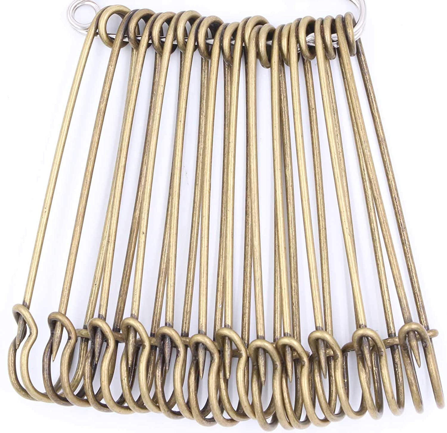  Outus 30 Pieces Extra Large Safety Pins Stainless Steel Heavy  Duty Safety Pins for Blankets, Skirts, Kilts (4 Inch and 3 Inch)