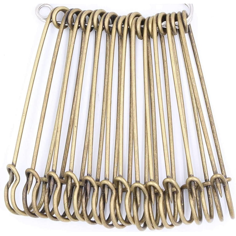 Rose Gold Safety Pins Large Brooch Kilt Pins Charming Sewing Pins Shawl pin  Jumbo Decor Pins for Jewelry Blanket Clothing 15pcs