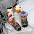 thumbnail image 5 of Rocae Colorful Wildflower Meadow for Adult Socks Casual Athletic Stretchy Loose Socks for Women Men Non-Slip Middle Tube Socks, 5 of 6