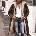 thumbnail image 2 of MXALUOB Puffer Jackets for Women Sherpa Lined Long Winter Coat with Hood Quilted Full Zip Warm Jacket Fashion Outdoor Daily Wear, 2 of 7
