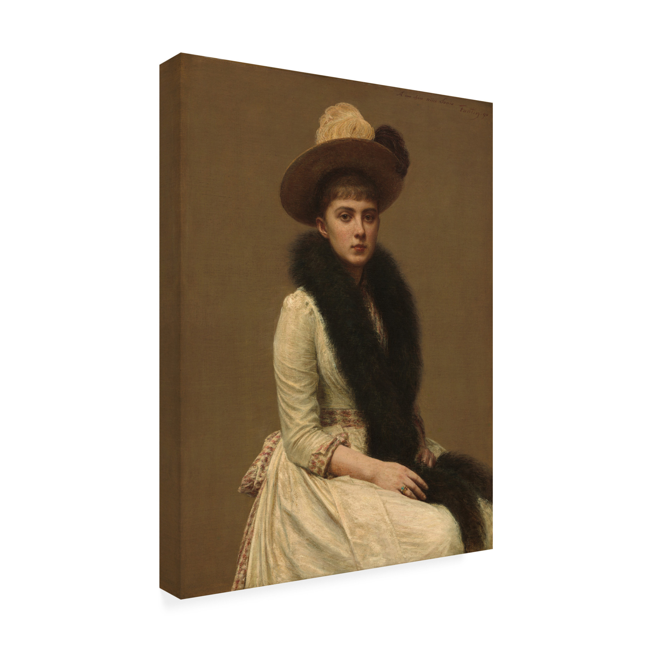 Ignace Henri Jean Fantin-Latour 'Portrait of Sonia, 1890' Canvas Art - 24 x 32 Inches